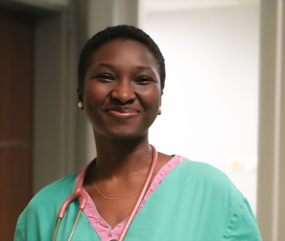 A Leland advocate: a warm, smiling registered nurse in her thirties.